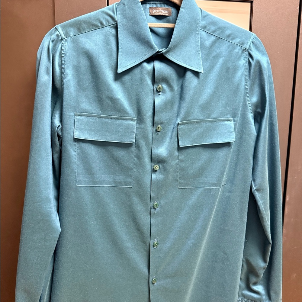 Society Teal Collared Shirt